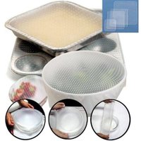 Stretch And Fresh Set Mit 4 Waschbaren Und Wiederverwendbaren Lebensmittelabdeckungen von R & G