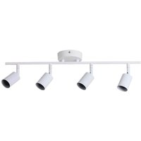 Wandleuchte 4 Verstellbare Deckenstrahler Pendelleuchte Deckenlampe Gu10 Led Weiß Wandleuchte 4 Verstellbare Deckenstrahler Pendelleuchte Deckenlampe Gu10 Led Weiß von R & G