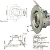 Warmlicht Led-Spotlight Mini 1 W Einstellbares Stufenlicht Mit Treiber von R & G
