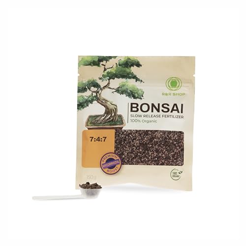 R&R SHOP - Organischer Dünger für Bonsai, Bio-Vollnahrung, langsam freisetzend, perfekt für alle Indoor- und Outdoor-Bonsai-Pflanzen - 150 g (Bonsai) von R&R SHOP