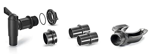 R.G. Anschluss-Set Zubehör für Regenwassertonne Regentonne Regensammler starr ohne Schlauch Wasserhahn (Icans3) von R.G.