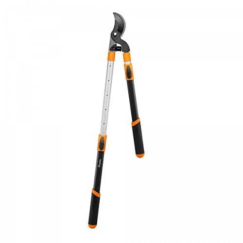 R.G. Astschere Bypass Baumschere Teleskop 66-100cm Hand Astschneider Strauchschere, Schwarz/Orange/Silber von R.G.