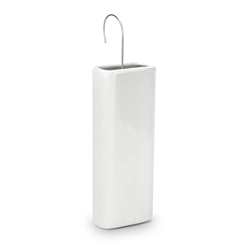 R.G. Luftbefeuchter Keramik Verdampfer Verdunster mit Haken für Heizung Heizkörper 0,4L Wasserdunster (1 Stück), Weiß von R.G.