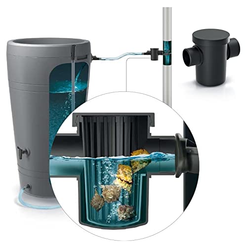 Regenwasserfilter Filter für Regentonne Wassertank Fallrohrfilter mit Deckel Regenrohfilter mit Sieb von R.G.