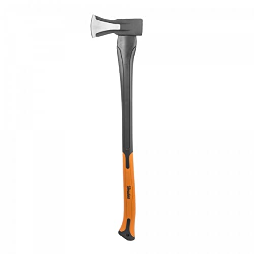 R.G. Spaltaxt Axt Profi Fiberglas Stiel Holzspalter Spaltbeil Holzaxt Spalthammer Kopfgewicht (2000g), Schwarz/Orange von R.G.