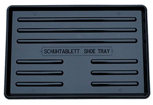R.G. Schuhtablett Schuhwanne Schuhmatte Schuhablage Unterlage Untersetzer Abtropfschale Napfunterlage Napf (30x45 schwarz) von R.G.