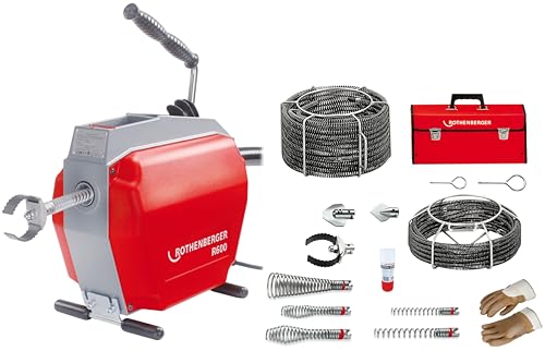 ROTHENBERGER R600 Rohrreinigungsmaschine mit Spiralen-/Werkzeugset Standard 16mm-22mm, 40mm-150mm Arbeitsbereich Durchmesser, 230V, 50Hz | 19173 | Maschine für Rohrreinigung ROTHENBERGER R600 Rohrreinigungsmaschine mit Spiralen-/Werkzeugset Standard 16mm-22mm, 40mm-150mm Arbeitsbereich Durchmesser, 230V, 50Hz | 19173 | Maschine für Rohrreinigung von Rothenberger