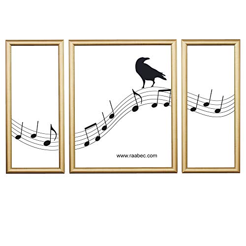 RAABEC Bilderrahmen Triptychon, Größe 80x50cm / 50x80cm, Farbe Gold Antik, ideal für Malen nach Zahlen Triptychon Bilder von Schipper oder Ravensburger RAABEC Bilderrahmen Triptychon, Größe 80x50cm / 50x80cm, Farbe Gold Antik, ideal für Malen nach Zahlen Triptychon Bilder von Schipper oder Ravensburger von RAABEC
