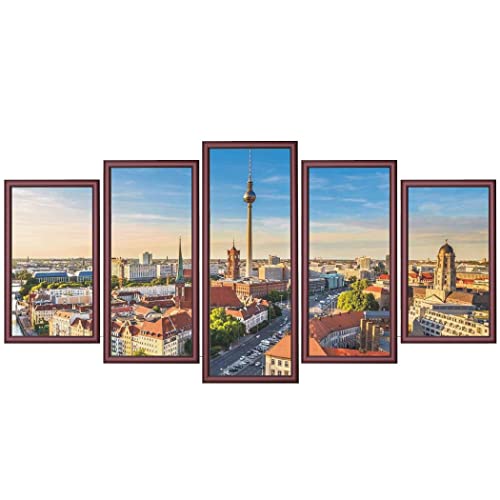 RAABEC Bilderrahmen für Polyptychon 132 x 72 cm für Malen nach Zahlen Bilder z.B. von Schipper, fertig montiert, mit Hartfaserrückwand, Farbe Braun RAABEC Bilderrahmen für Polyptychon 132 x 72 cm für Malen nach Zahlen Bilder z.B. von Schipper, fertig montiert, mit Hartfaserrückwand, Farbe Braun von RAABEC