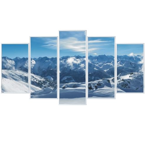 RAABEC Polyptychon Aluminium Bilderrahmen Silber glänzend, 132 x 72 cm, für Malen nach Zahlen Bilder z.B. von Schipper, fertig montiert, mit Rückwand RAABEC Polyptychon Aluminium Bilderrahmen Silber glänzend, 132 x 72 cm, für Malen nach Zahlen Bilder z.B. von Schipper, fertig montiert, mit Rückwand von RAABEC