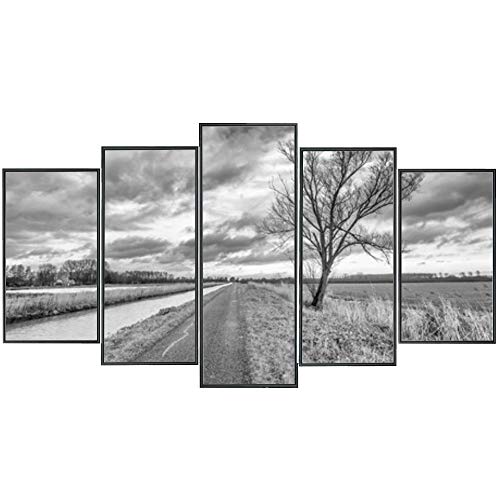RAABEC Polyptychon Aluminium Bilderrahmen Schwarz, 132 x 72 cm, für Malen nach Zahlen Bilder z.B. von Schipper, fertig montiert, mit Rückwand RAABEC Polyptychon Aluminium Bilderrahmen Schwarz, 132 x 72 cm, für Malen nach Zahlen Bilder z.B. von Schipper, fertig montiert, mit Rückwand von RAABEC