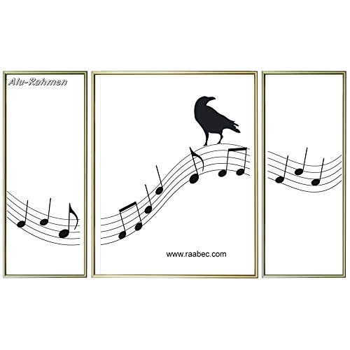 RAABEC Triptychon Alu-Rahmen, Bilderrahmen, Farbe Gold, 50x80cm, 80x50 Alurahmen für Malen nach Zahlen Bilder z.B. von Schipper, 3 Teile fertig montiert RAABEC Triptychon Alu-Rahmen, Bilderrahmen, Farbe Gold, 50x80cm, 80x50 Alurahmen für Malen nach Zahlen Bilder z.B. von Schipper, 3 Teile fertig montiert von RAABEC