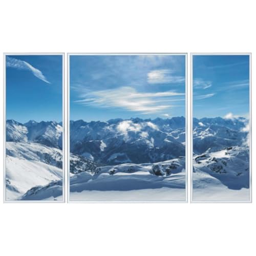 RAABEC Triptychon Aluminium Bilderrahmen Silber glänzend, 50x80cm, Alurahmen ideal für Malen nach Zahlen Bilder z.B. von Schipper, fertig montiert, mit Rückwand, ohne Glas RAABEC Triptychon Aluminium Bilderrahmen Silber glänzend, 50x80cm, Alurahmen ideal für Malen nach Zahlen Bilder z.B. von Schipper, fertig montiert, mit Rückwand, ohne Glas von RAABEC