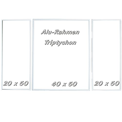 RAABEC Triptychon Aluminium Bilderrahmen Weiß, 50x80cm, 3 Teile, fertig montiert, mit Rückwand, ideal für Malen nach Zahlen Bilder z.B. von Schipper oder Ravensburger RAABEC Triptychon Aluminium Bilderrahmen Weiß, 50x80cm, 3 Teile, fertig montiert, mit Rückwand, ideal für Malen nach Zahlen Bilder z.B. von Schipper oder Ravensburger von RAABEC