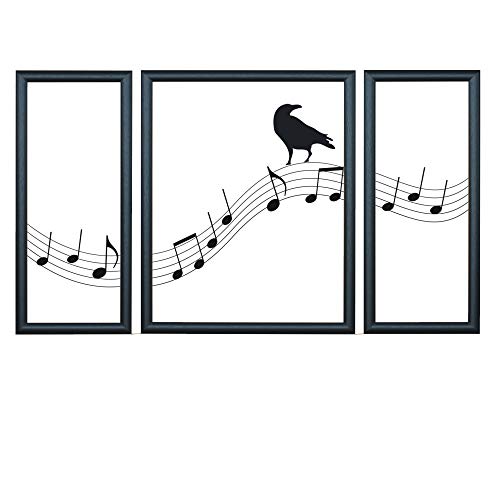 RAABEC Triptychon Bilderrahmen, Größe 50x80cm / 80x50cm Farbe Schwarz, ideal für Malen nach Zahlen Triptychon Bilder von Schipper oder Ravensburger, fertig montiert mit Rückwand RAABEC Triptychon Bilderrahmen, Größe 50x80cm / 80x50cm Farbe Schwarz, ideal für Malen nach Zahlen Triptychon Bilder von Schipper oder Ravensburger, fertig montiert mit Rückwand von RAABEC