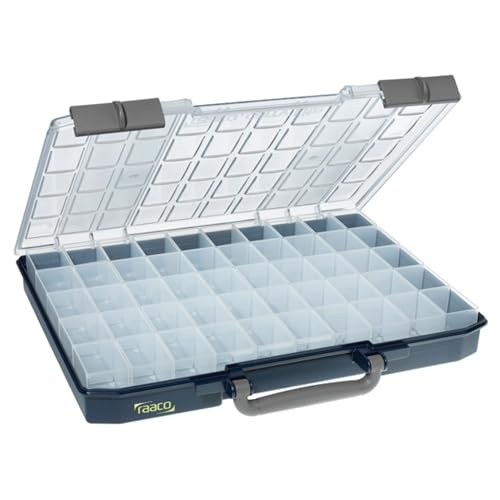 raaco CarryLite 55 5x10-50: Leicht Sortierbox für Werkstatt, mit 50 Einsätze für Kleinteile, Traglast 10 kg, Sichere Aufbewahrung, Transparenter Deckel, 33 x 41.3 x 5.7 cm raaco CarryLite 55 5x10-50: Leicht Sortierbox für Werkstatt, mit 50 Einsätze für Kleinteile, Traglast 10 kg, Sichere Aufbewahrung, Transparenter Deckel, 33 x 41.3 x 5.7 cm von Raaco