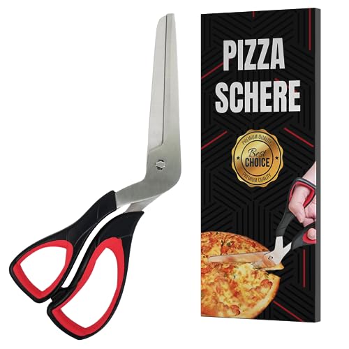 Raafi Scharf Pizzaschere zum Schneiden von Pizza wie ein Profi, ohne den Belag zu entfernen. Pizzaschere Spülmaschinenfest. Einfache Handhabung und Reinigung Pizza Schere (27 cm lang) von RAAFI