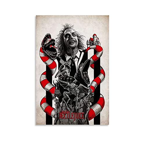 Leinwand Bilder Kunst Senza Cornice Tim Burton Beetlejuice Dessin Movie Space Decorative Canvas Wall Art Soggiorno Poster Camera da letto 50x70cm von RAAMKA