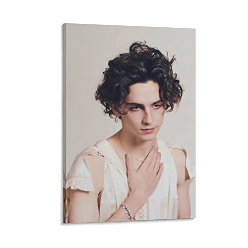 RAAMKA Leinwand Malerei Bild Senza Cornice Timothée Chalamet Attore Cool painting Canvas poster Stampe wall art Picture 50x70cm von RAAMKA