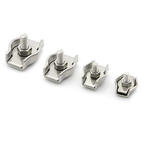 RaamKa Drehseilklemmen 3 Stück Drahtseilgriff M2/M3 Kabelklemmen Bremssattel 2mm 3mm 4mm 5mm Drahtseilklemme Fingerhut Simplex Duplex Edelstahl DrahtseilhüLsen (Size : M6) von RAAMKA