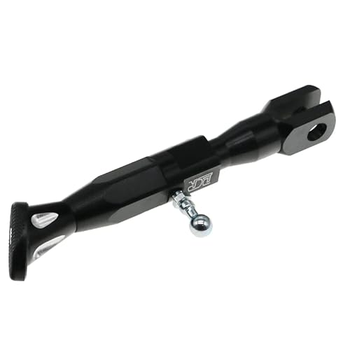 RaamKa Motorrad SeitenstäNder Motorrad Einstellbare Höhe 21-25 cm Ständer Motor Roller Geändert Fuß Halterung CNC Aluminium Legierung Seite Stehen CNC (Color : Noir) von RAAMKA