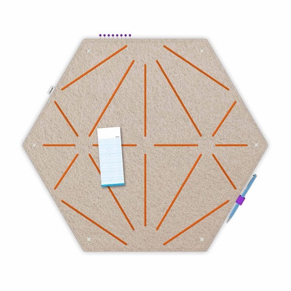 Hexagon-Pinnwand zum Stecken und Pinnen aus Filz, Memoboard mal anders von RÅVARE (HEX) von RÅVARE