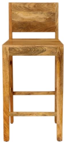 Barstuhl Hina 45x105x45 aus indischem Mango-Massivholz von RAAVI