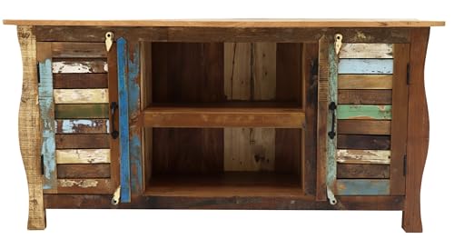 Fernsehtisch Retro 140x70x45 aus recyceltem Mangoholz von RAAVI