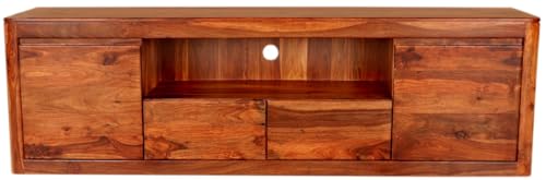 RAAVI Fernsehtisch Tina 200x60x45 aus Sheesham-Massivholz von RAAVI