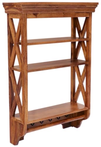 Wandregal Jali 60x90x22 aus indischem Sheesham-Massivholz von RAAVI