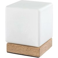 76003 led Tischleuchte pirit Holz Buche Glas weiß 1,2W 3000K L:10.5cm B:13cm dimmbar mit Schalter - Rabalux von RABALUX