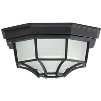 Licht-erlebnisse - Rustikale Deckenlampe Außen Schwarz IP54 milano Balkon - Schwarz Licht-erlebnisse - Rustikale Deckenlampe Außen Schwarz IP54 milano Balkon - Schwarz von LICHT-ERLEBNISSE