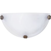 Badezimmer-Wandleuchte, Halbdecke, E27, weißes Alabasterglas, Alabastro 3003, Rabalux von RABALUX