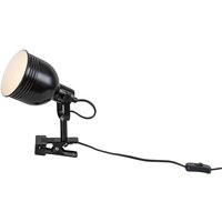 Industrielle schwarze E14 Flint 3092 Rabalux Klemmnachtlampe von RABALUX
