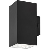 Moderne quadratische schwarze Außenwandleuchte, variable LED-Farbe, 18W IP65, URFA Rabalux von RABALUX
