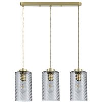 5229 Hängeleuchte Sheila gold getöntes Glas E27 3x max 40W L:180cm B:67cm H:180cm Ø15cm dimmbar - Rabalux von RABALUX