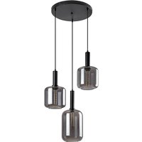 Rabalux - 72103 Hängeleuchte lissandra Metall mattschwarz Glas getönt E27 3 x max.40W H:210cm dimmbar von RABALUX