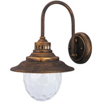 Rabalux - 8677 Außenleuchte Wandleuchte Barcelona aus Metall Glas antik gold L:28cm B:21,5cm H:34cm IP43 von RABALUX