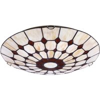 Tiffany Deckenleuchte 40 cm E27 2x60W braun rund Marvel 8091 Rabalux von RABALUX