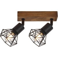 Wand- und Deckenstrahler Eiche/Mattschwarz E14 2x40W Zeus 3138 Rabalux von RABALUX