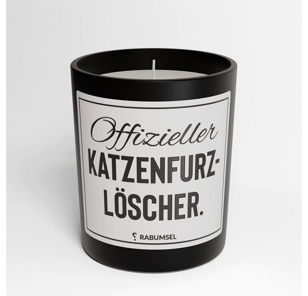 RABUMSEL Duftkerze Katzenfurzlöscher - Duftkerze, Duftkerze mit Spruch, Duftkerze im Glas von RABUMSEL