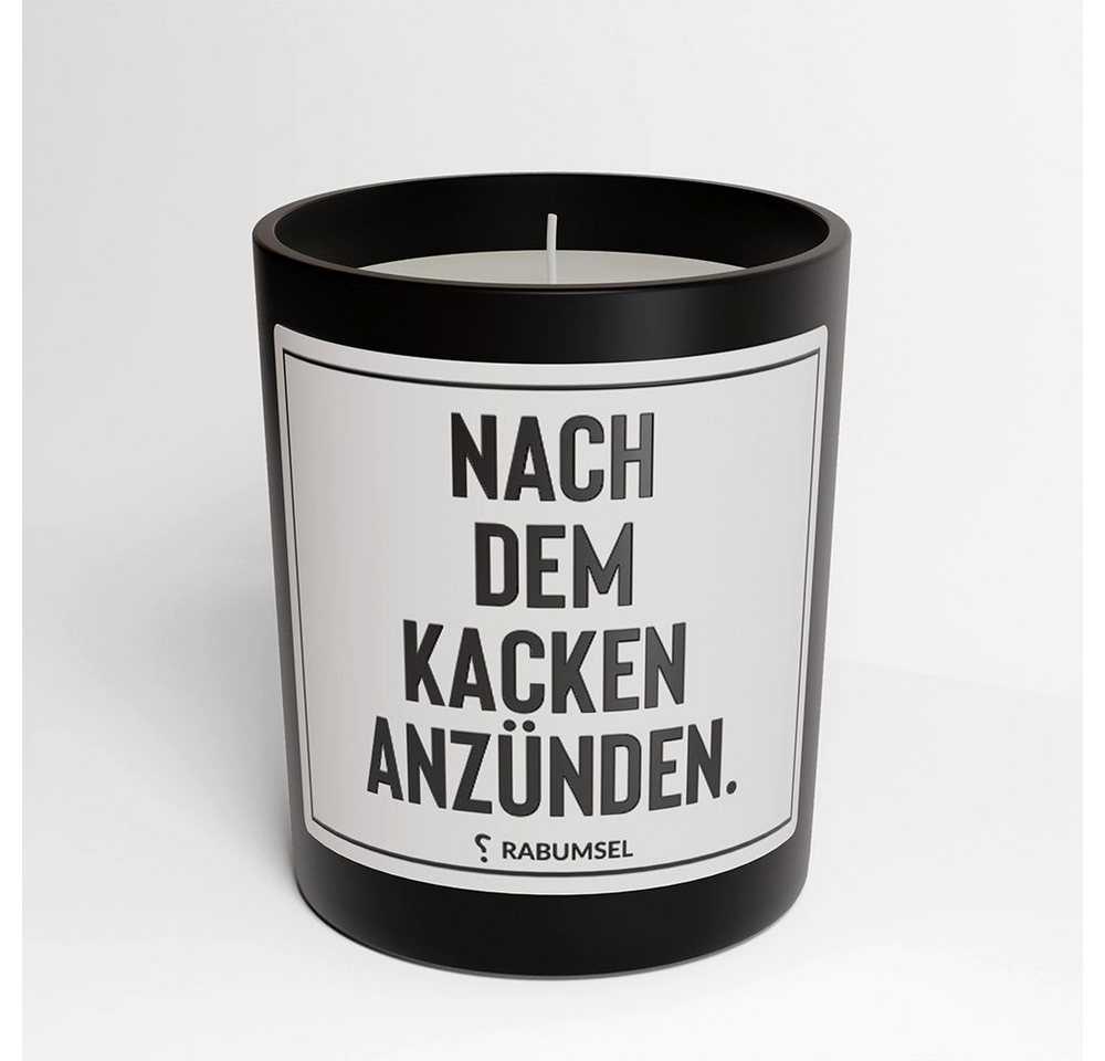 RABUMSEL Duftkerze Nach dem Kacken anzünden - Duftkerze, Duftkerze mit Spruch, Duftkerze im Glas von RABUMSEL