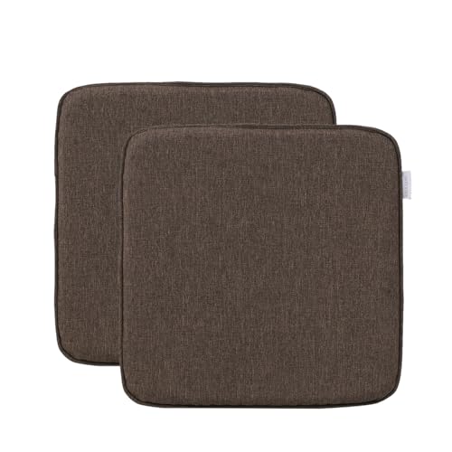 RACE LEAF 2er Set 40,5x40,5 cm Memory Foam Slow Rebound Sitzkissen Indoor Household Sitzkissen Wasserfeste Oberfläche und rutschfeste Unterseite Schwarz (Dunkelbraun) von RACE LEAF