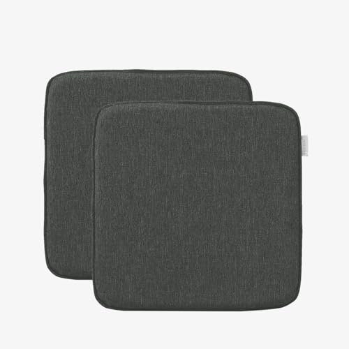 RACE LEAF 2er Set 40,5x40,5 cm Memory Foam Slow Rebound Sitzkissen Indoor Household Sitzkissen Wasserfeste Oberfläche und rutschfeste Unterseite Schwarz (Dunkelgrau) von RACE LEAF