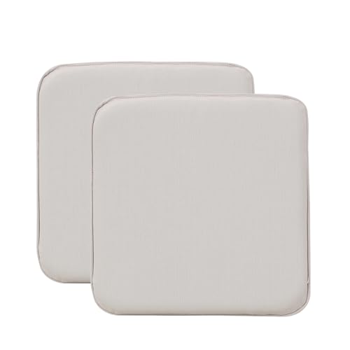 RACE LEAF 2er Set 40,5x40,5 cm Memory Foam Slow Rebound Sitzkissen Indoor Household Sitzkissen Wasserfeste Oberfläche und rutschfeste Unterseite Schwarz (Ecru) von RACE LEAF