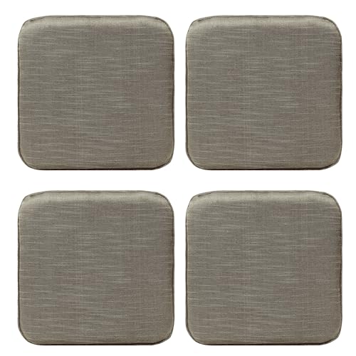 RACE LEAF 4er Set 40,5x40,5 cm Memory Foam Slow Rebound Sitzkissen Indoor Household Sitzkissen Wasserfeste Oberfläche und rutschfeste Unterseite Schwarz (braun) von RACE LEAF