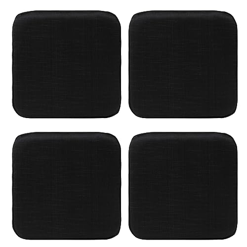 RACE LEAF Vierer-Set 40.5x40.5cm Memory Foam Slow Rebound Sitzkissen Indoor Household Sitzkissen wasserdichte Oberfläche, rutschfeste Unterseite Schwarz Black von RACE LEAF