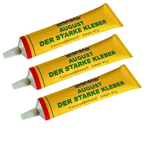 August Universalkleber Kontaktkleber 43 g – Starker Alleskleber für Glas, Holz, Metall, Leder & Keramik (3) von RACEL