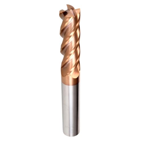 RACEL VHM Schaftfräser Ø1–20 mm – Kurz, Lang & Überlang – HPC VA Fräser 4 Schneiden TiSiN 55 HRC – CNC Fräser für Edelstahl, Titan, Aluminium (Ø6,5x20x60 mm - Schaft = 8mm) von RACEL