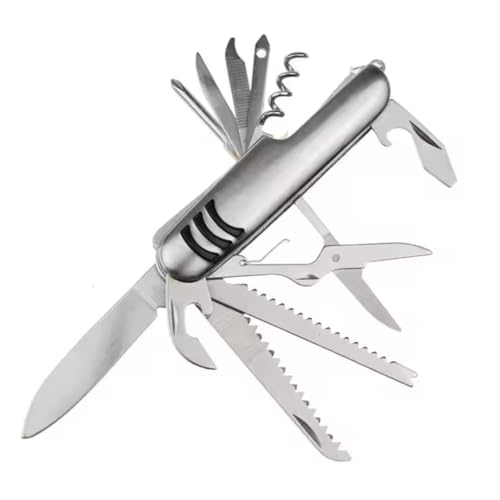 Taschenmesser Outdoor Klappmesser 11 Funktionen – Multitool Edelstahl Messer Camping Survival Angeln – Klappbares Multifunktionsmesser mit Sicherheitsverriegelung & ergonomischem Griff von RACEL